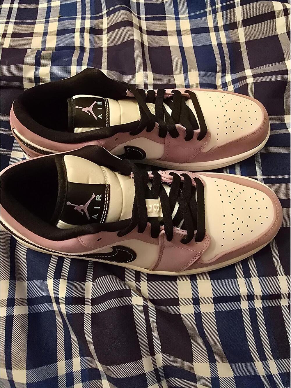 Nike Air Jordan 1 Low Pink and White Sneakers